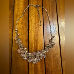 Vintage Facated Crystal Pink Champagne Necklace